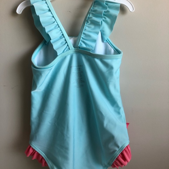 Baby Girls Flamingo Swimsuit - Picture 4 of 5